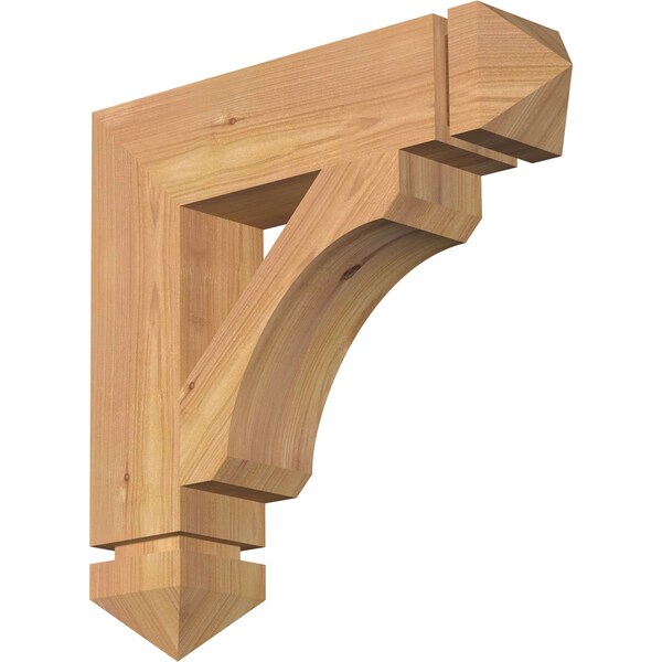 Ekena Millwork Legacy Arts & Crafts Smooth Bracket, Western Red Cedar, 3 1/2"W x 16"D x 16"H BKT04X16X16LEC03SWR - main